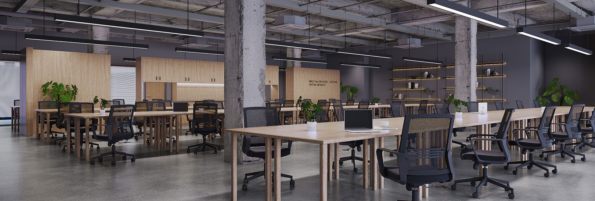 公共办公区效果图